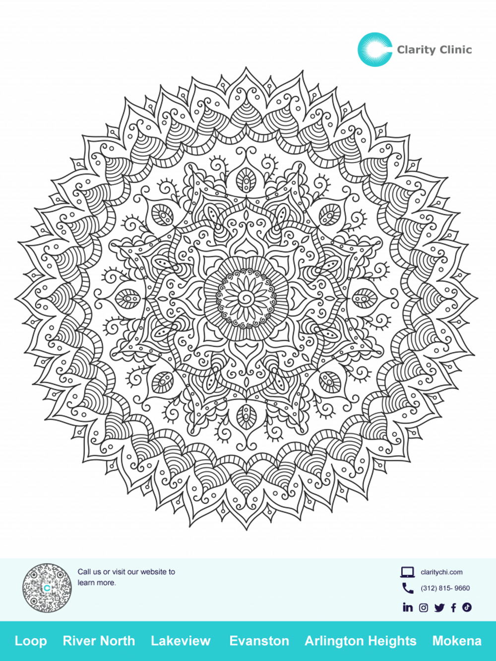 Download coloring pages free from clarity clinic