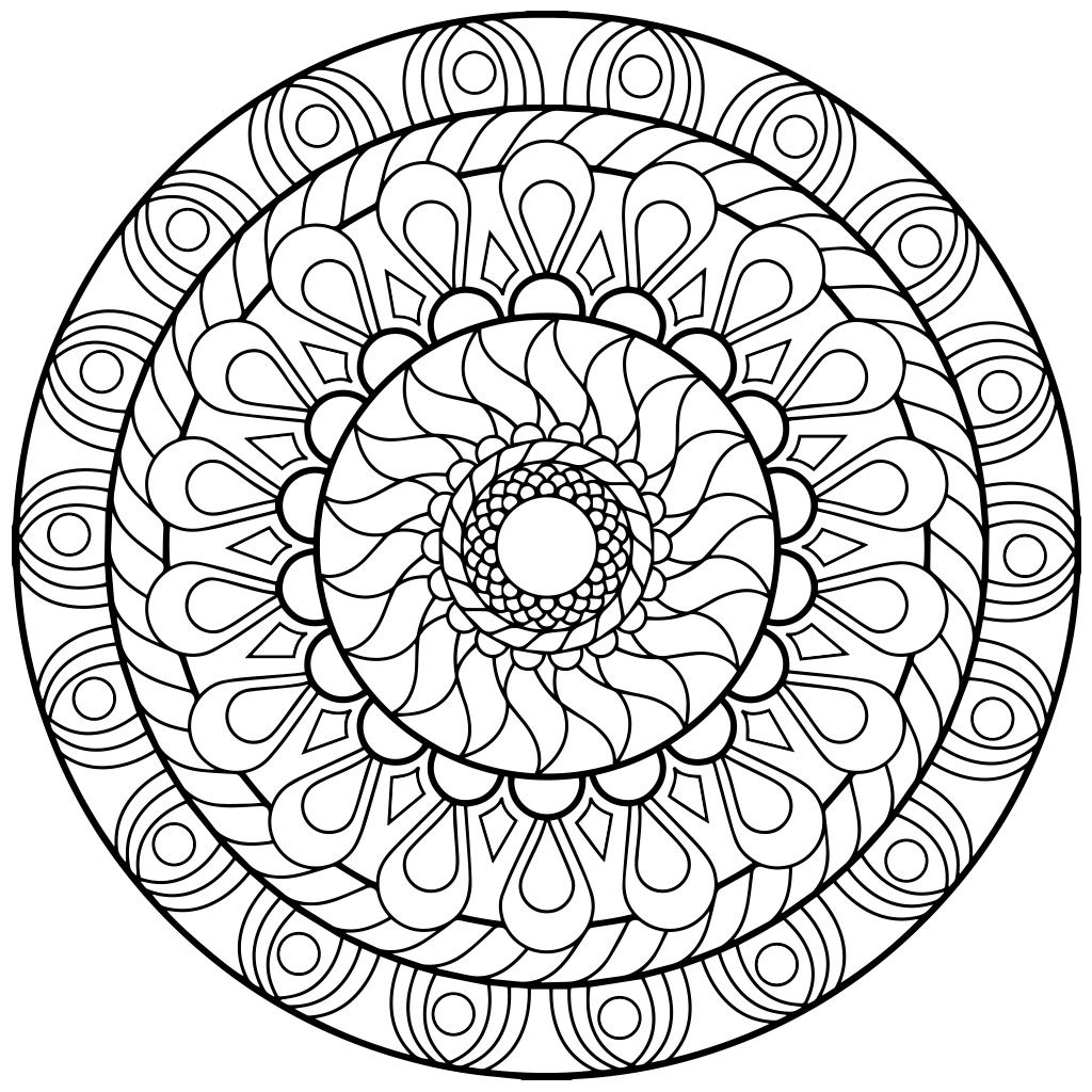 Mandala coloring pages for adults kids