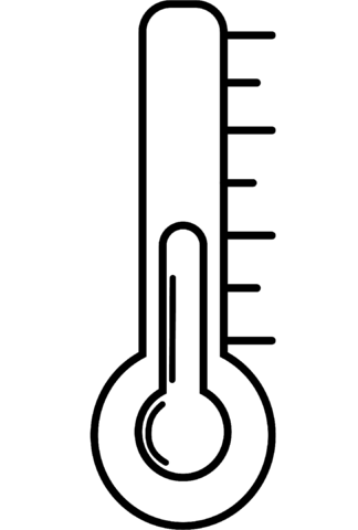 Thermometer coloring page free printable coloring pages