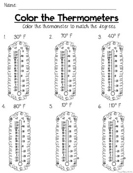 Color the thermometers tpt