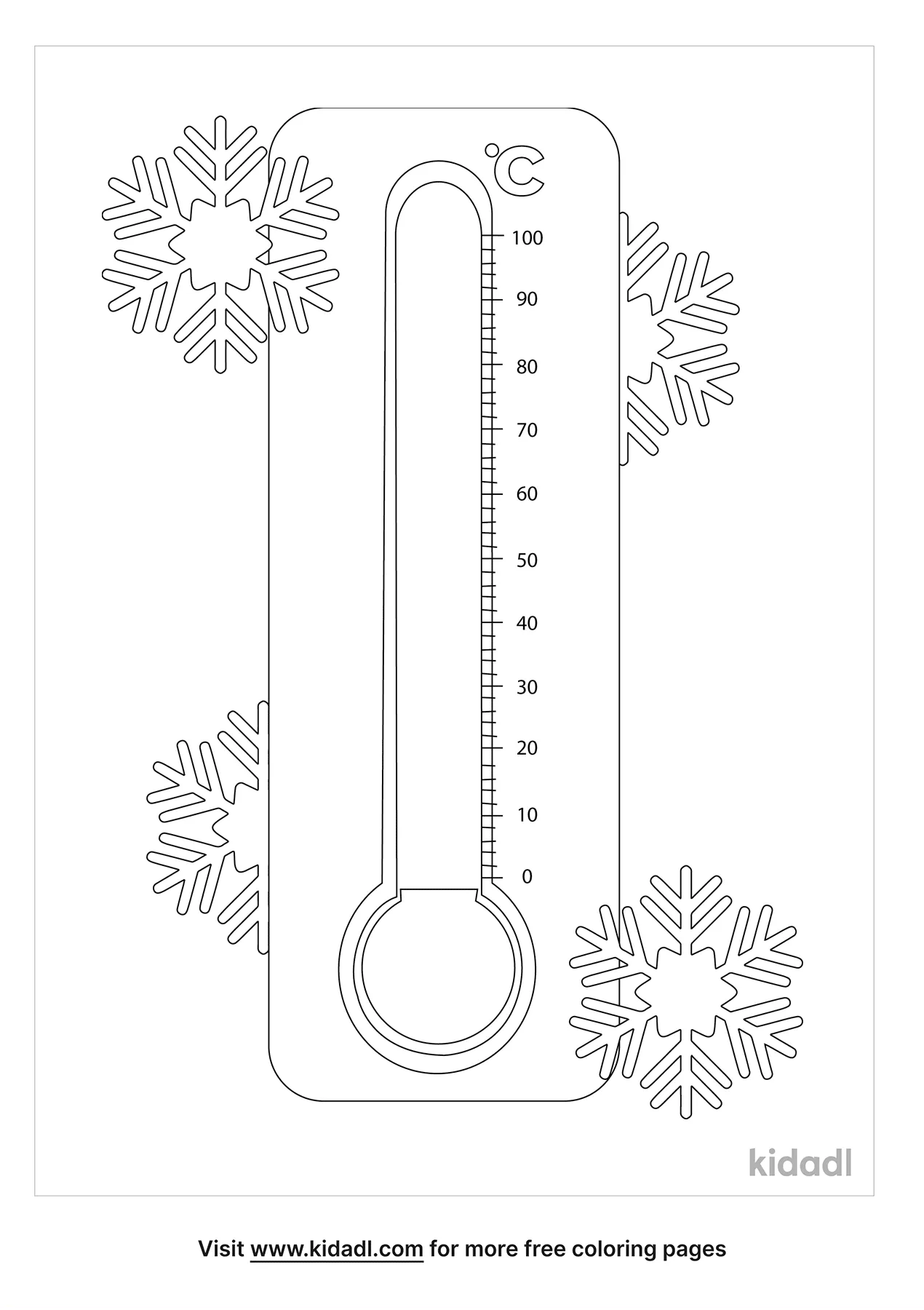 Free cold thermometer coloring page coloring page printables