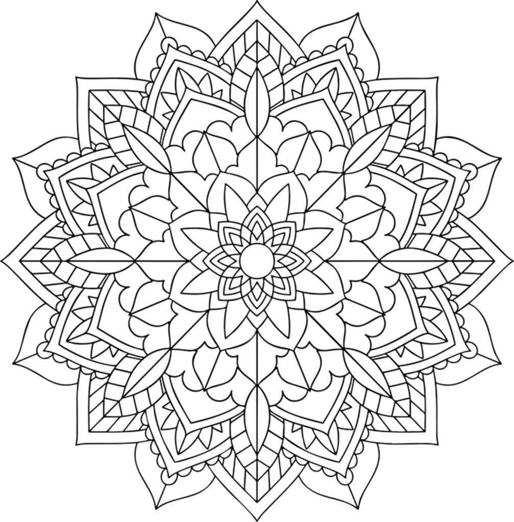 Mandala coloring pages for adults kids