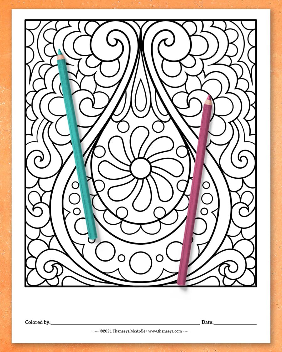 Easy abstract coloring pages