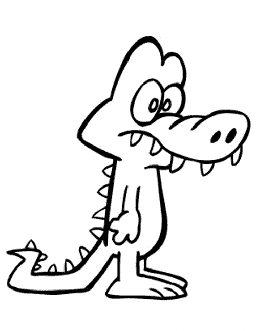 Alligator coloring page