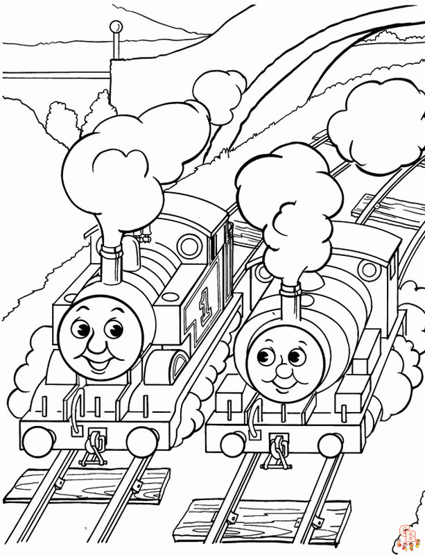 Thomas the train coloring pages printable sheets for kids