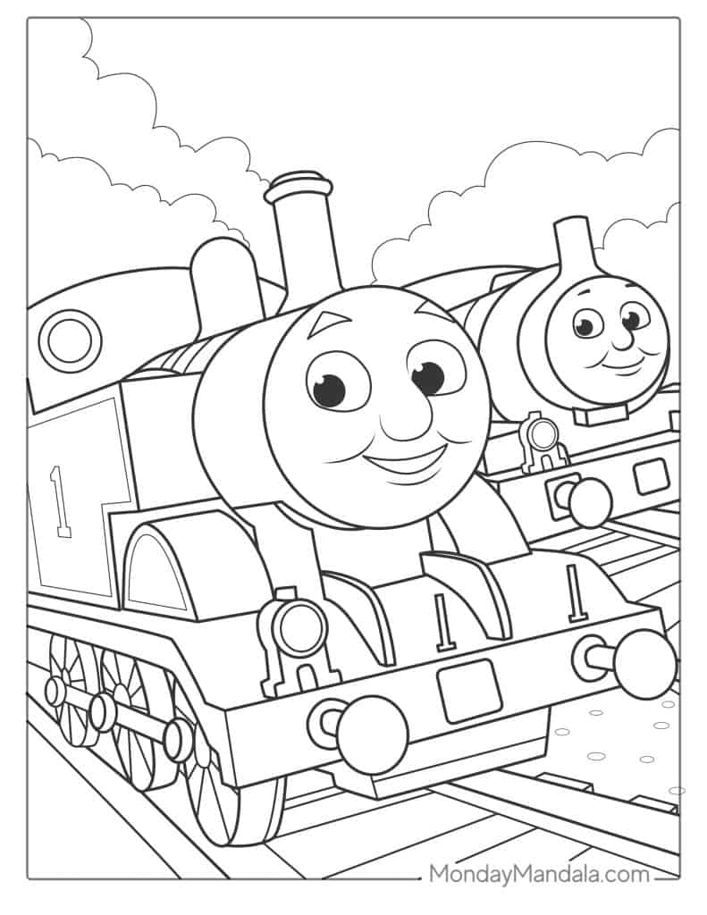 Thomas friends coloring pages free pdf printables