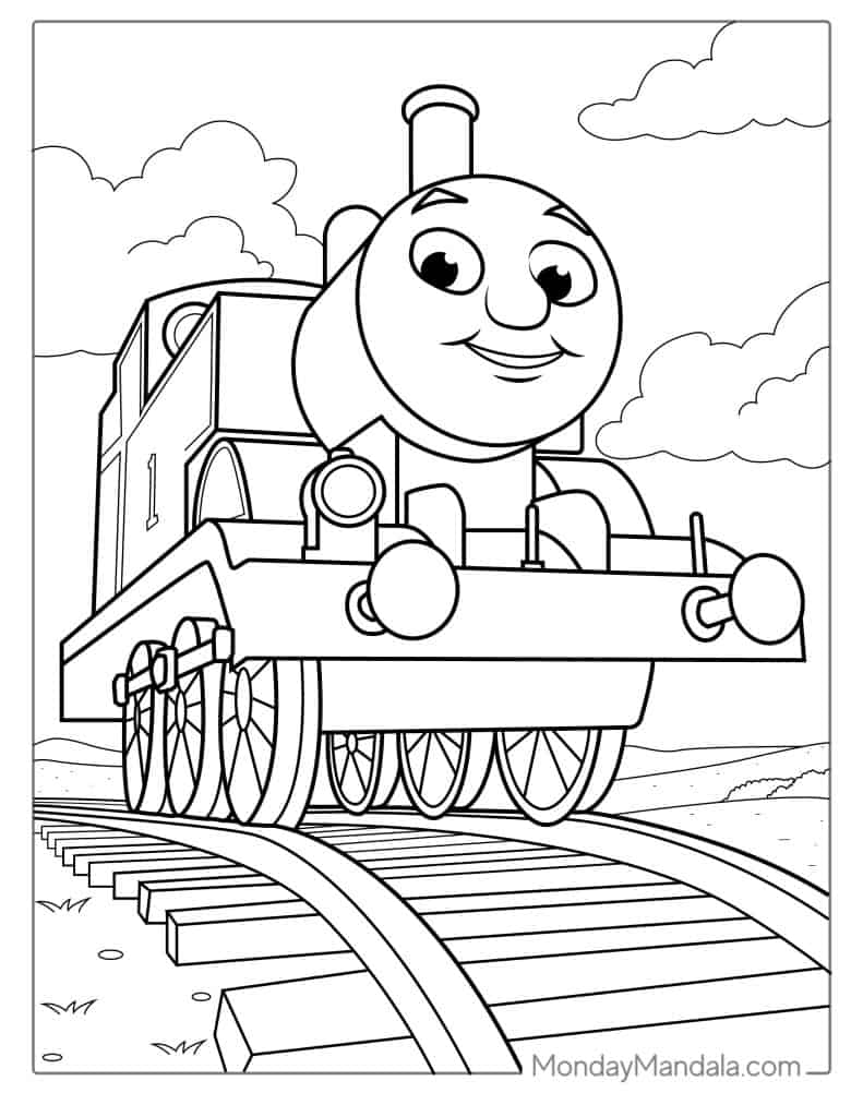 Thomas friends coloring pages free pdf printables