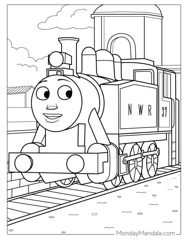 Thomas friends coloring pages free pdf printables