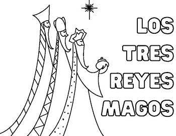 Spanish dãa de los reyes magosthree kings day coloring printable pages