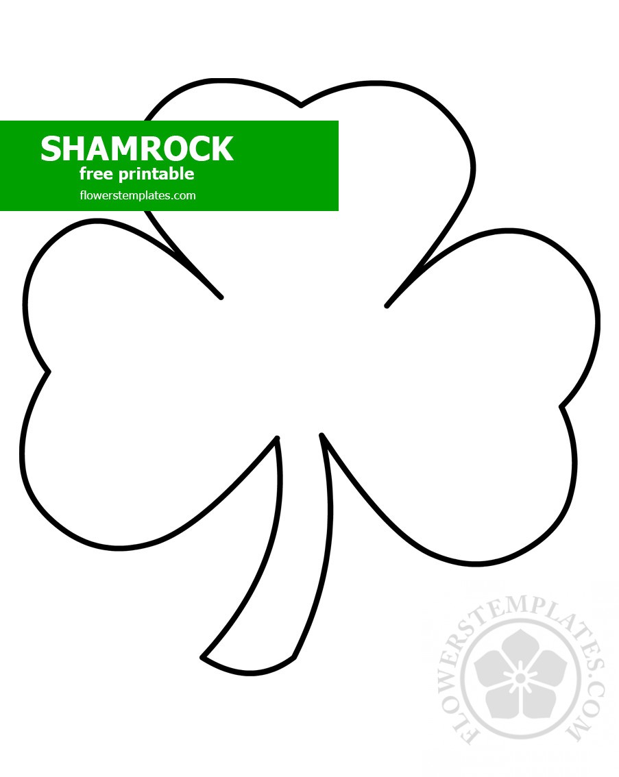 Three leaf clover printable template