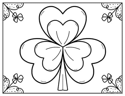 Shamrock coloring pages