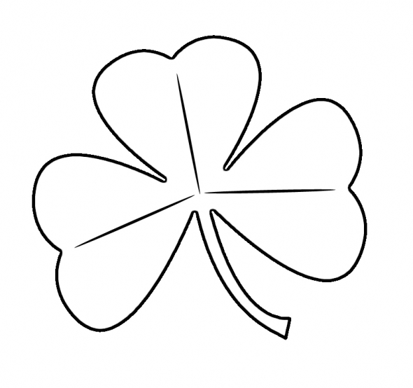 Stencil leaf clover