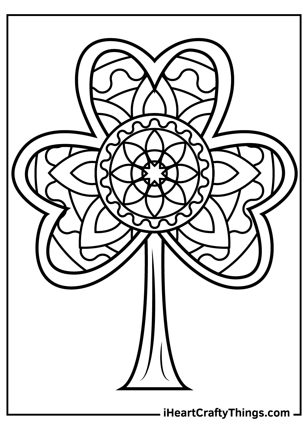 Shamrock coloring pages updated