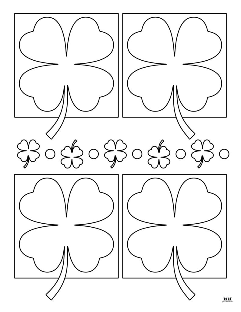 Shamrock templates coloring pages