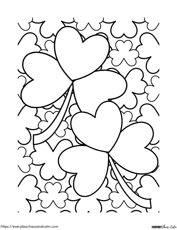 Free printable shamrock coloring pages for kids