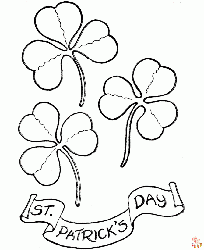 Shamrock coloring pages free printable and easy to color