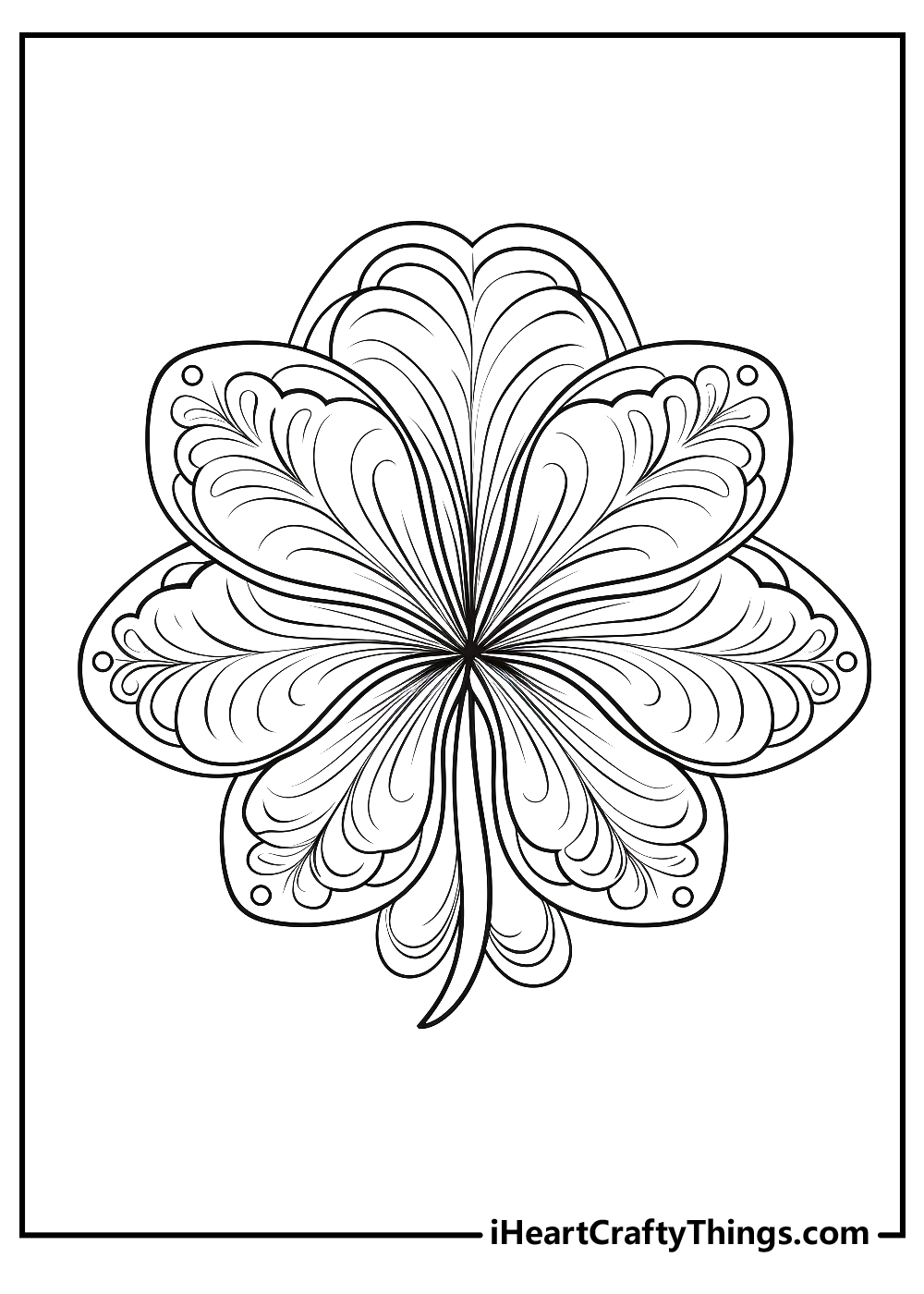 Shamrock coloring pages updated