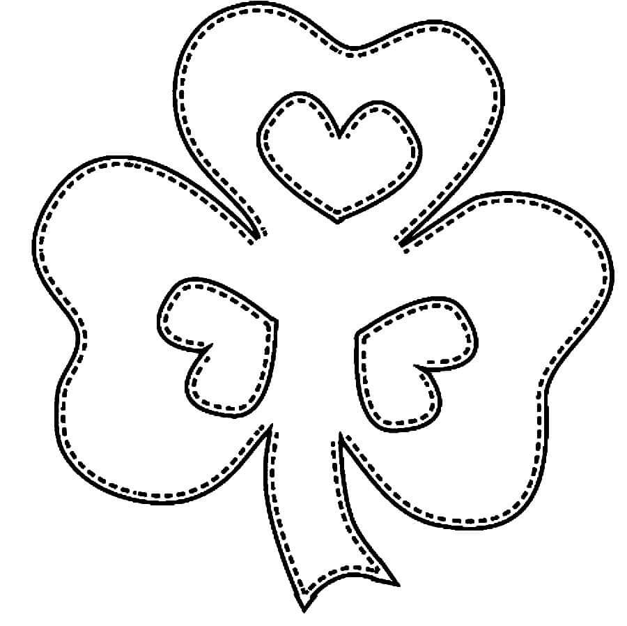 Printable shamrock coloring page