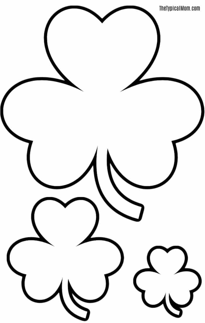 Free printable shamrock coloring pages