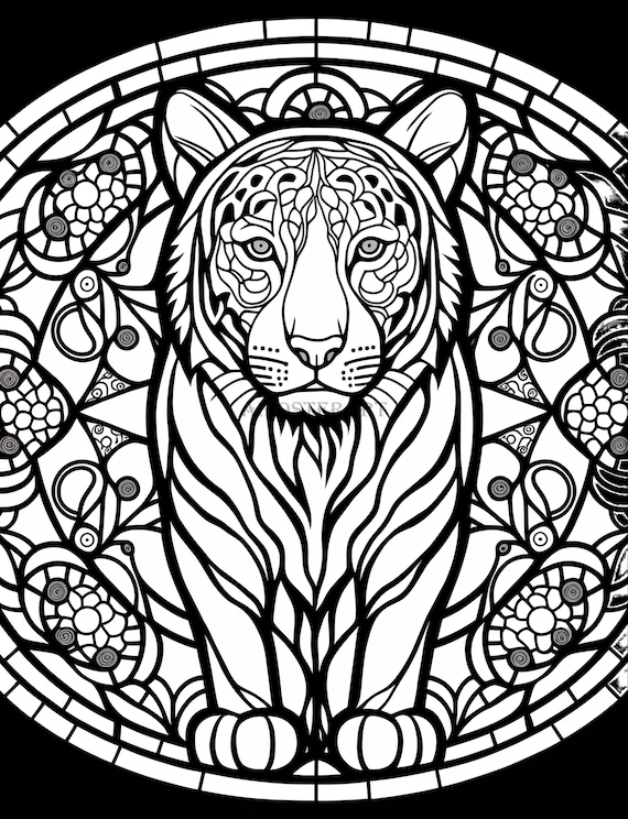 Prowling tiger coloring download printable adult coloring page printable tiger coloring sheet animal coloring page wildlife coloring download now