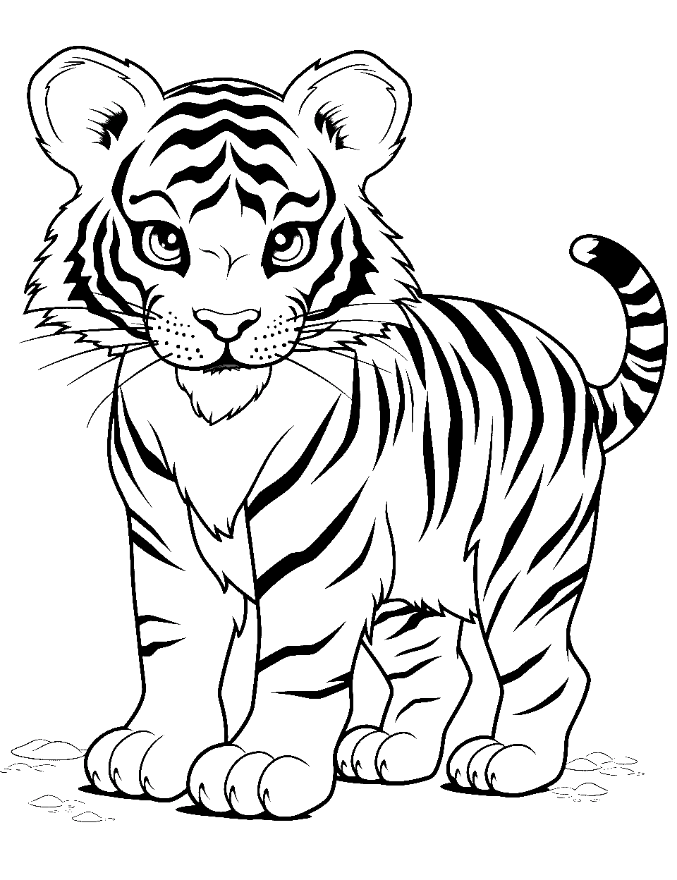 Tiger coloring pages free printable sheets