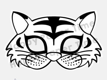 Tiger mask paper template printable