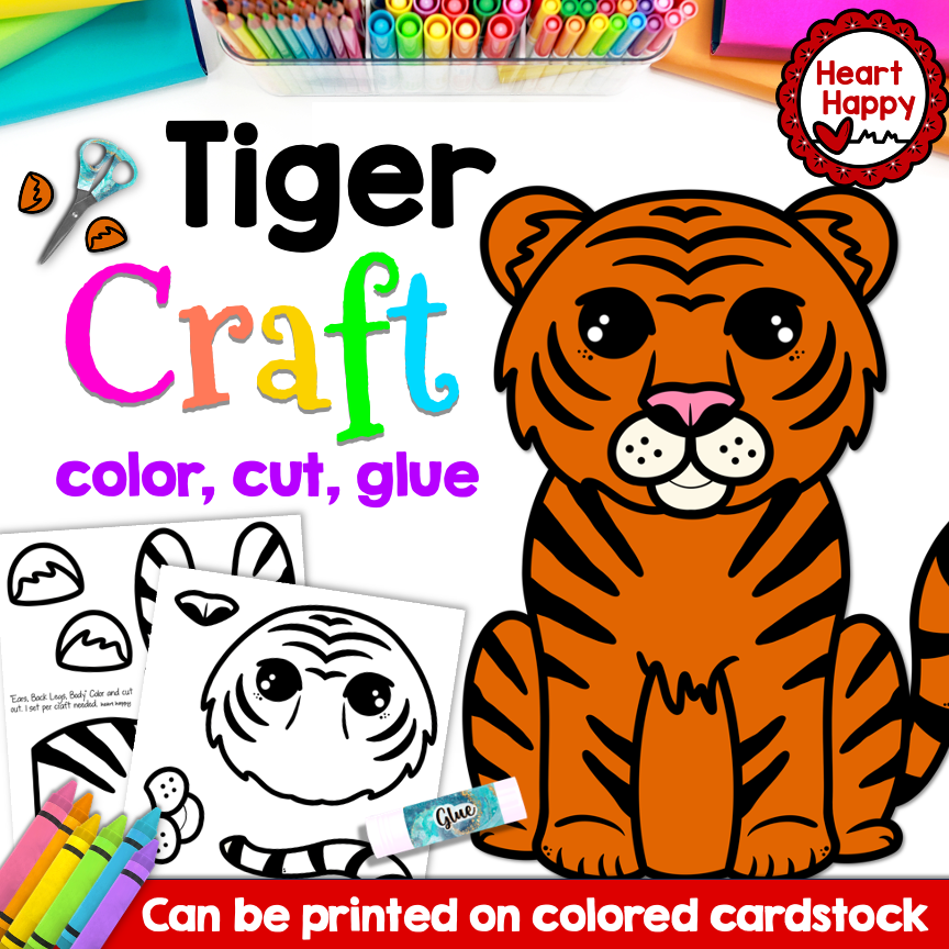 Tiger craft zoo animals rainforest animals letter t made by teachers