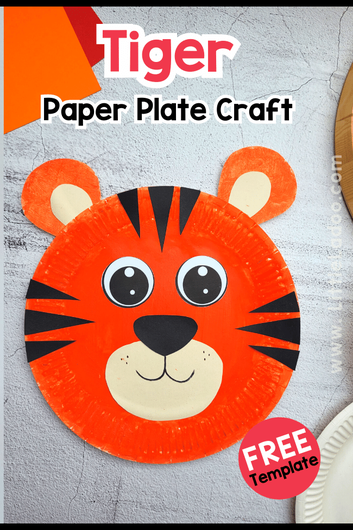 Paper plate tiger craft