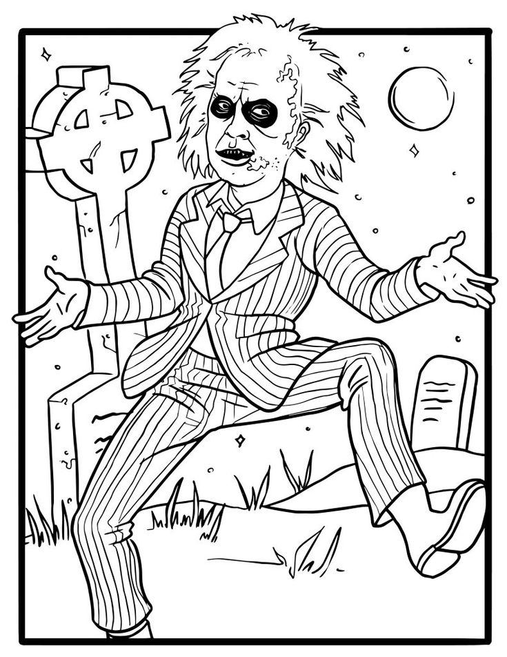 Free tim burton coloring pages party ideas activities by wholesale party supplies monster coloring pages scary coloring pages cartoon coloring pages