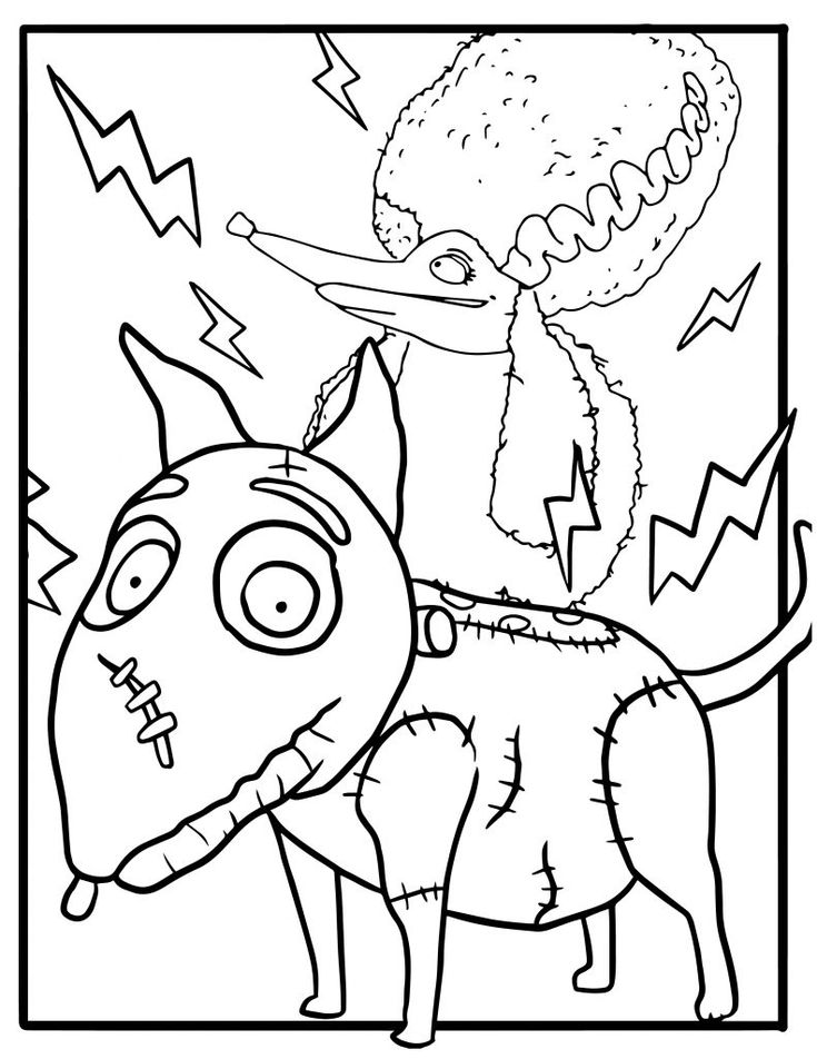 Free frankenweenie coloring pages halloween coloring pages halloween coloring coloring books