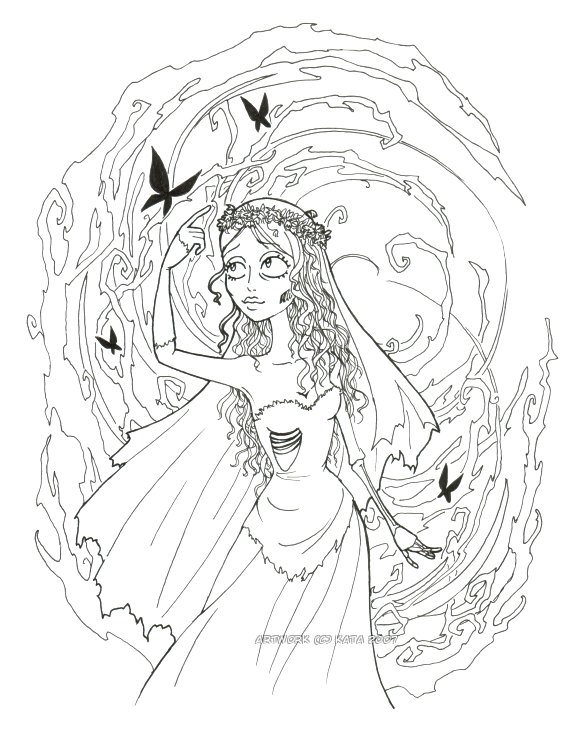 Corpse bride lineart by kata