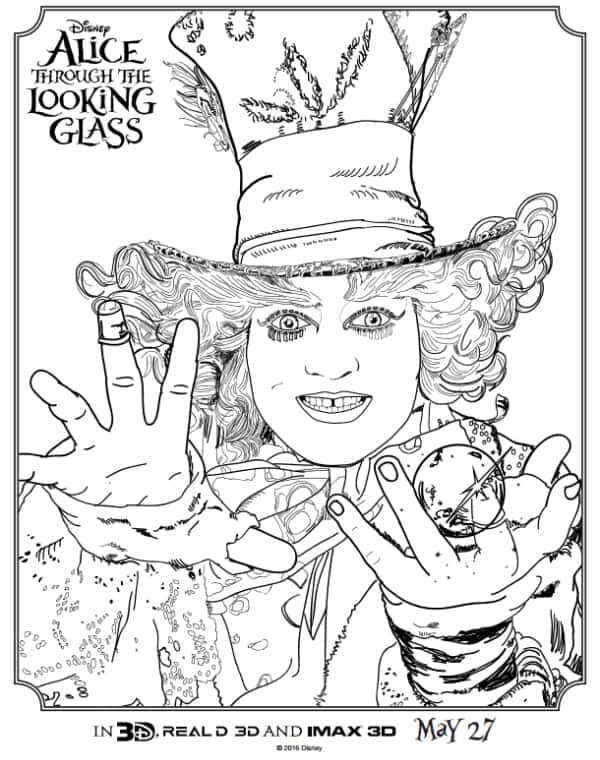 Alice through the looking glass printable activity pages