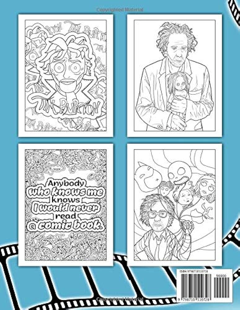 Tim burton coloring book adorable and wonderful illustrations inside tim burton coloring book with lovely designs erin richardson books