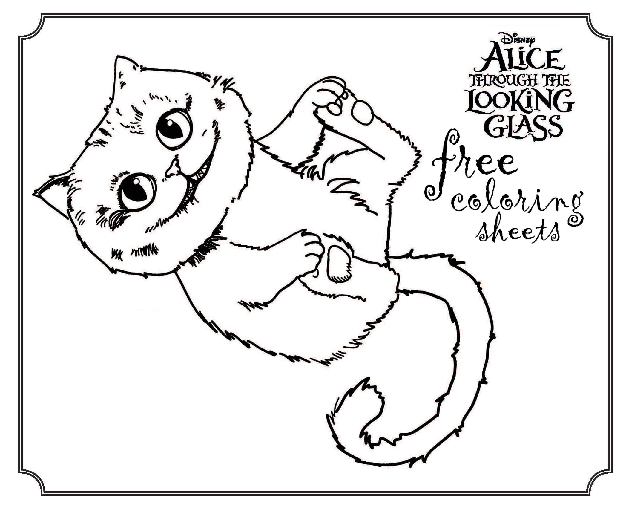 Alice coloring sheet and printables