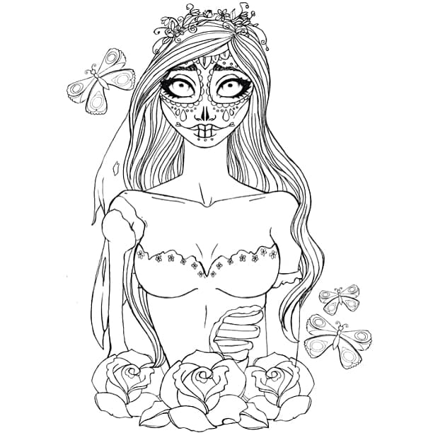 Corpse bride coloring pages