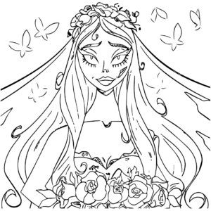 Corpse bride coloring pages printable for free download