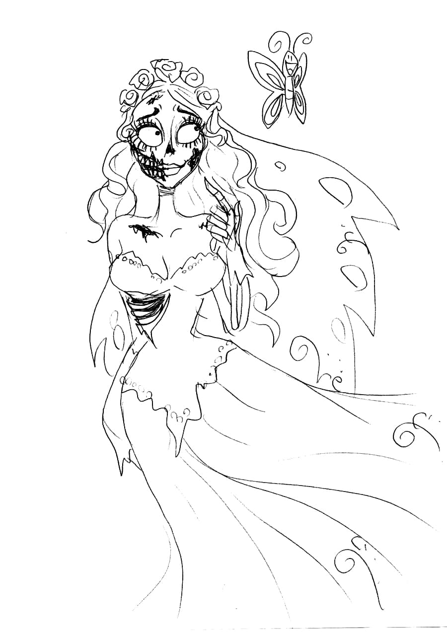 Corpse bride coloring pages