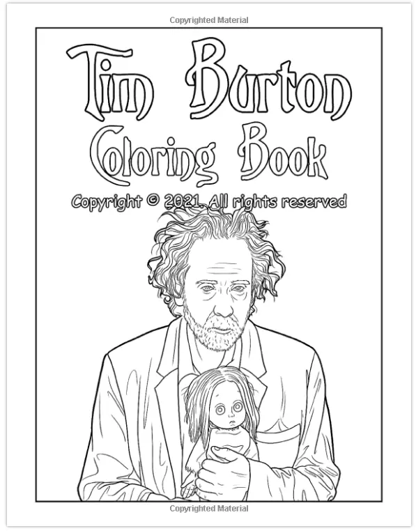 Tim burton loring book horror brain training kids gift fun activity boys girls