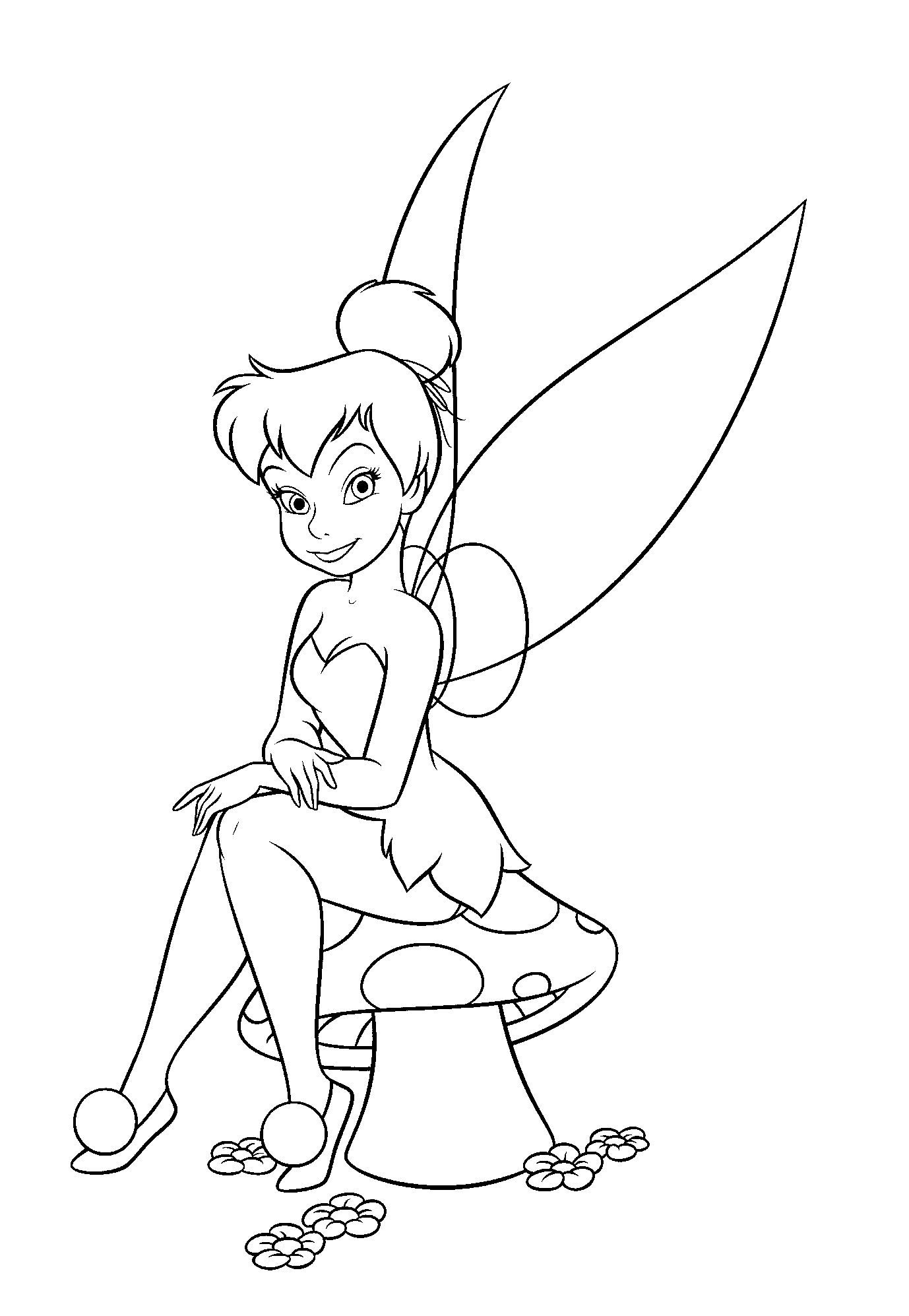 Coloring pages disney tinkerbell coloring pages