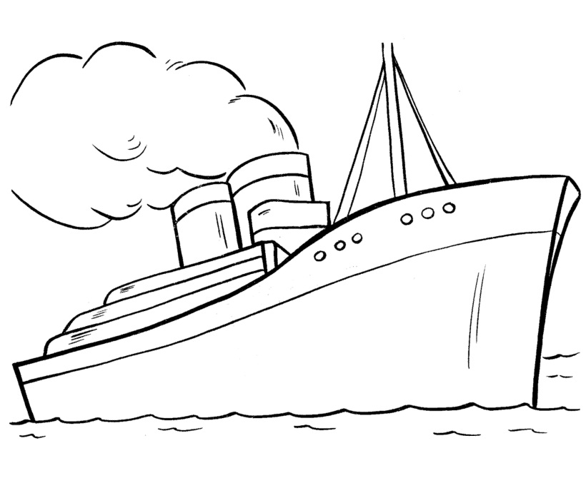 Free printable titanic coloring pages for kids