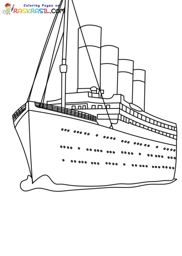 Titanic coloring pages printable for free download