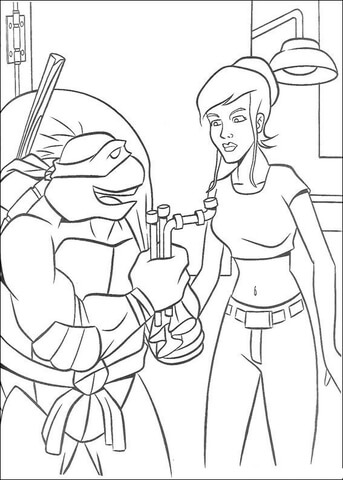 Donatello and oneil coloring page free printable coloring pages