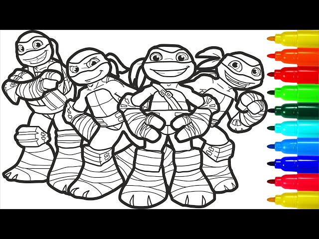 Tmnt funny heroes coloring pages