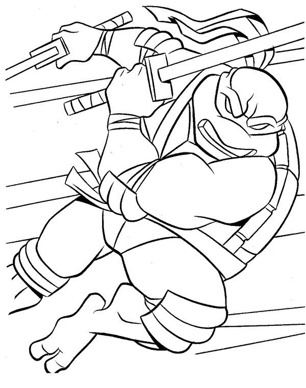 Ninja turtles coloring pages team colors