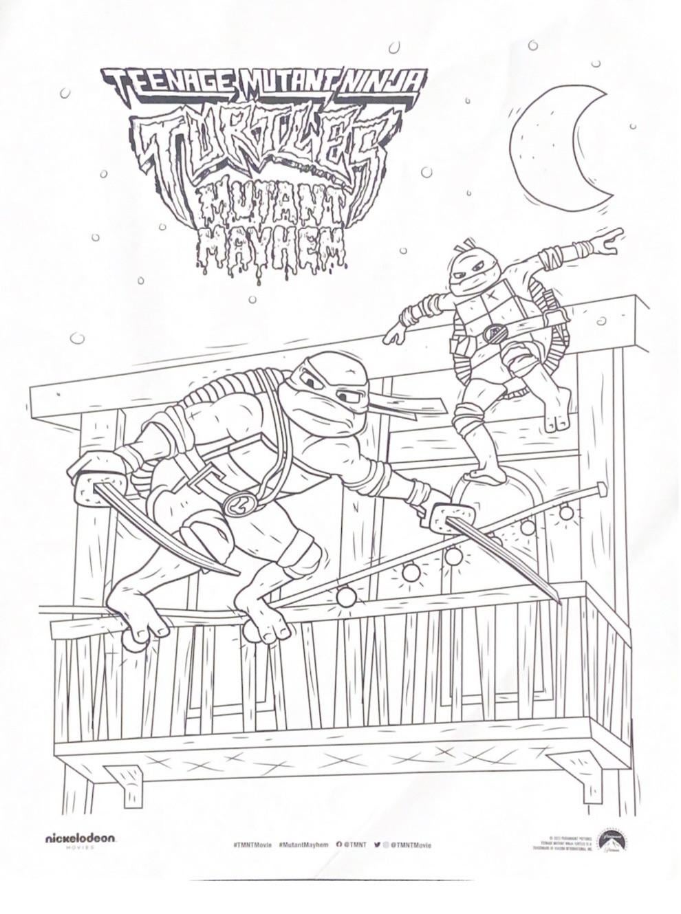 Tmnt mutant mayhem coloring pages rtmnt