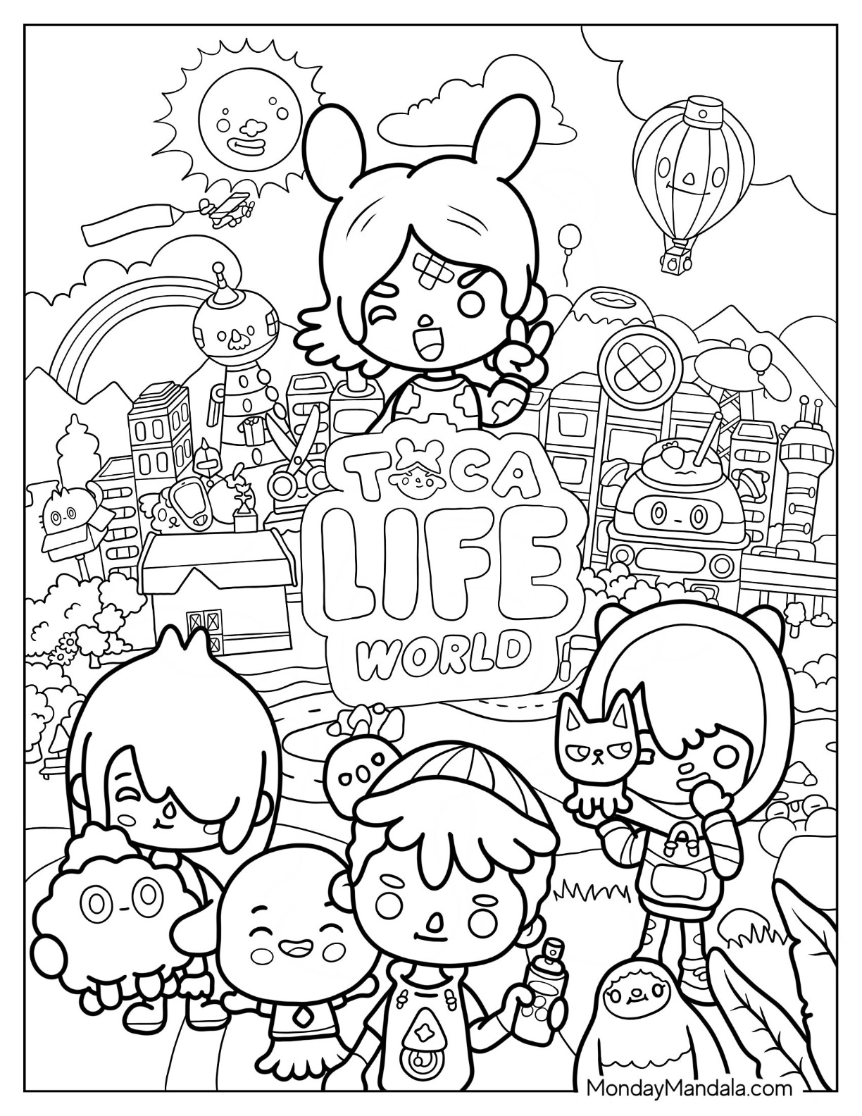 Toca boca coloring pages free pdf printables