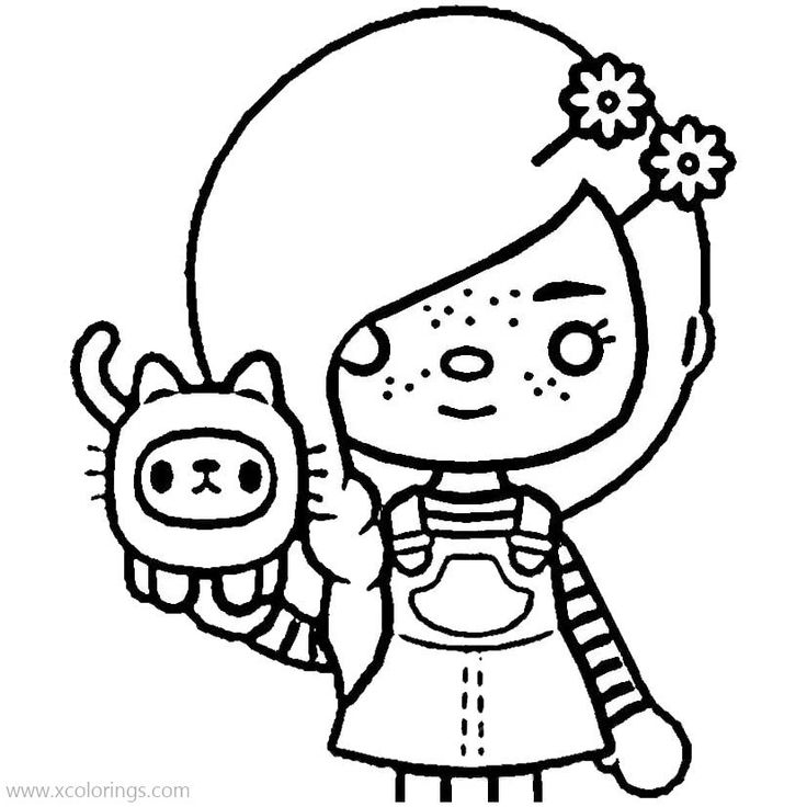 Toca boca coloring pages nari the girl