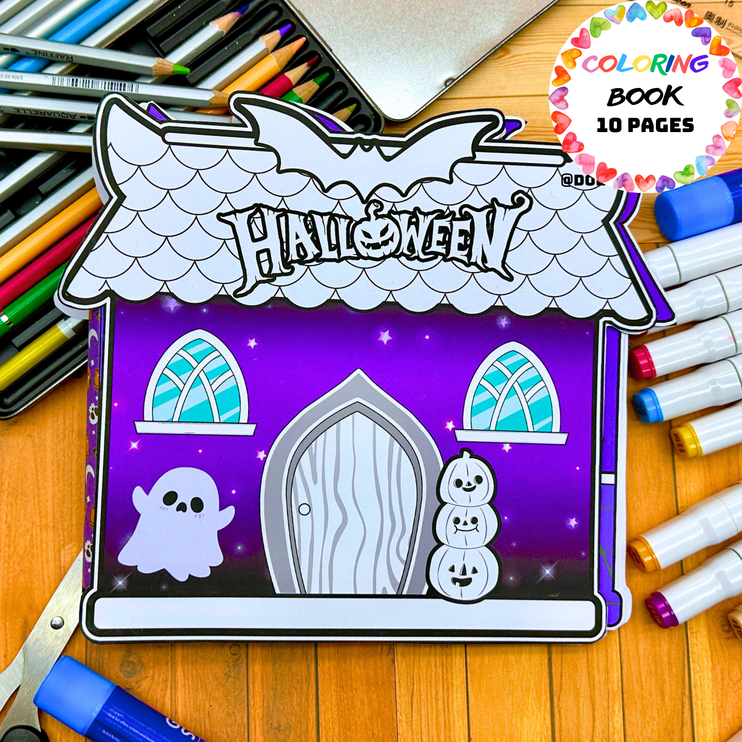 Coloring halloween toca house printable ð printable toca boca witch pa â woa doll craft