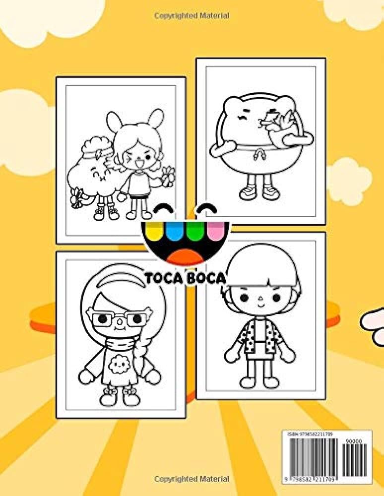 Toca boca coloring book a fantastic coloring book for lovers of toca boca a way to relax and cultivate creativity gray edward books