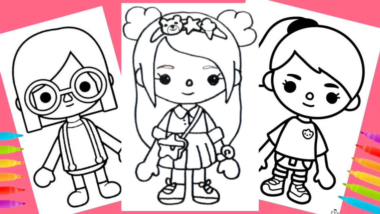 Toca boca drawing and coloring toca boca characters